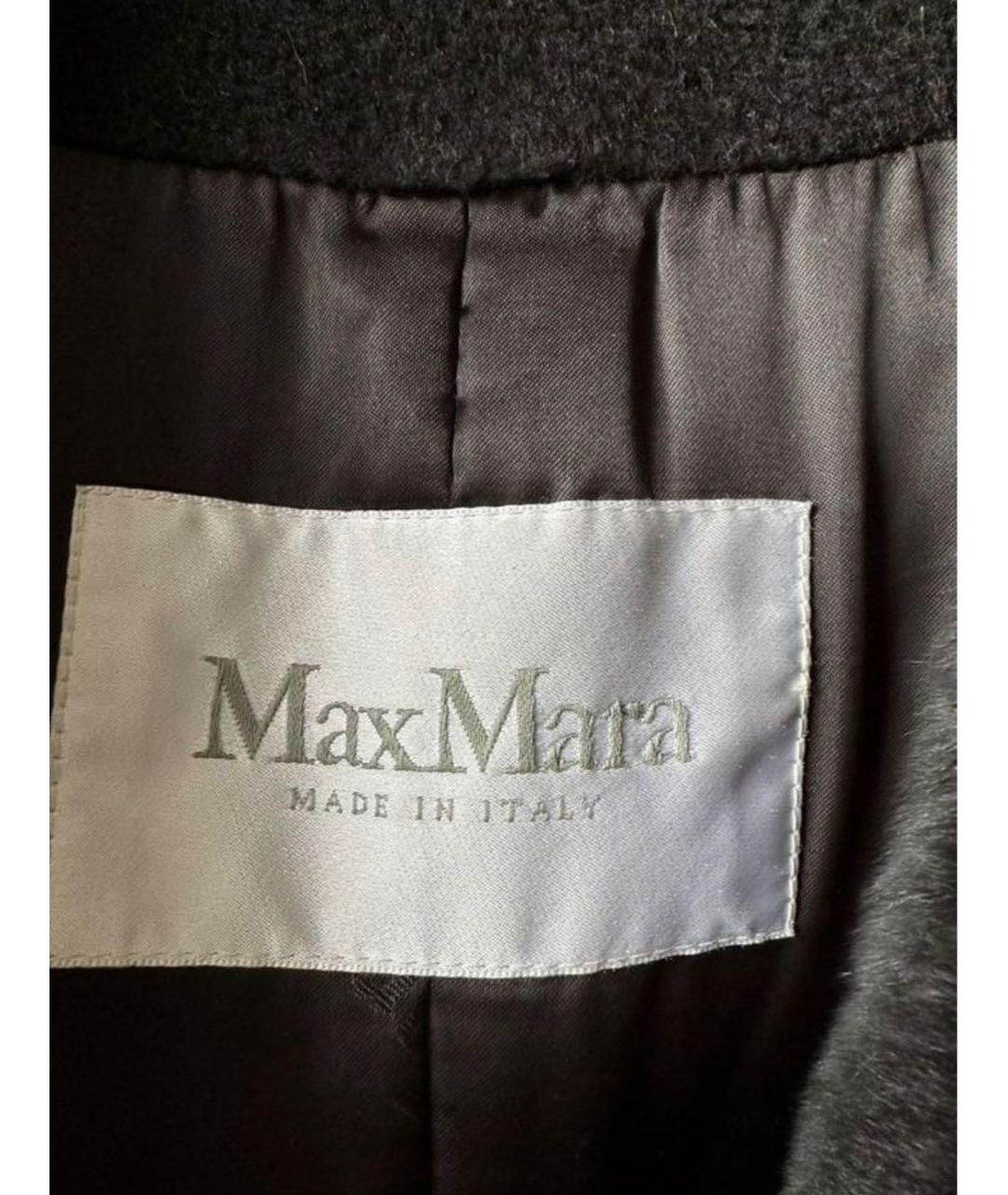 MAX MARA Черное шерстяное пальто, фото 3