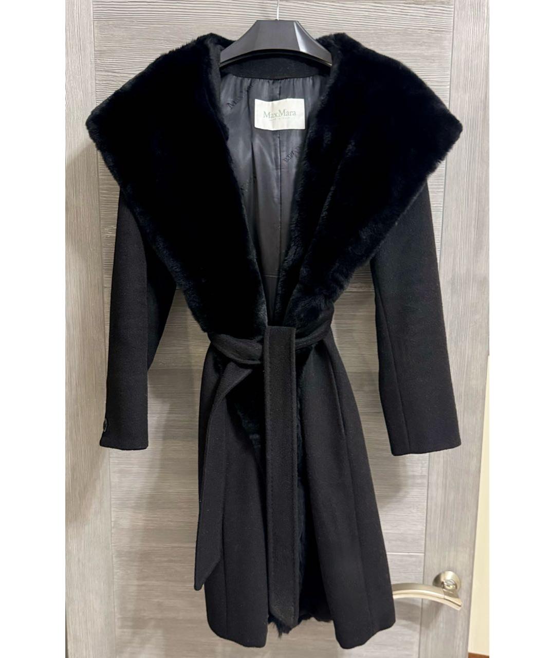 MAX MARA Черное шерстяное пальто, фото 7