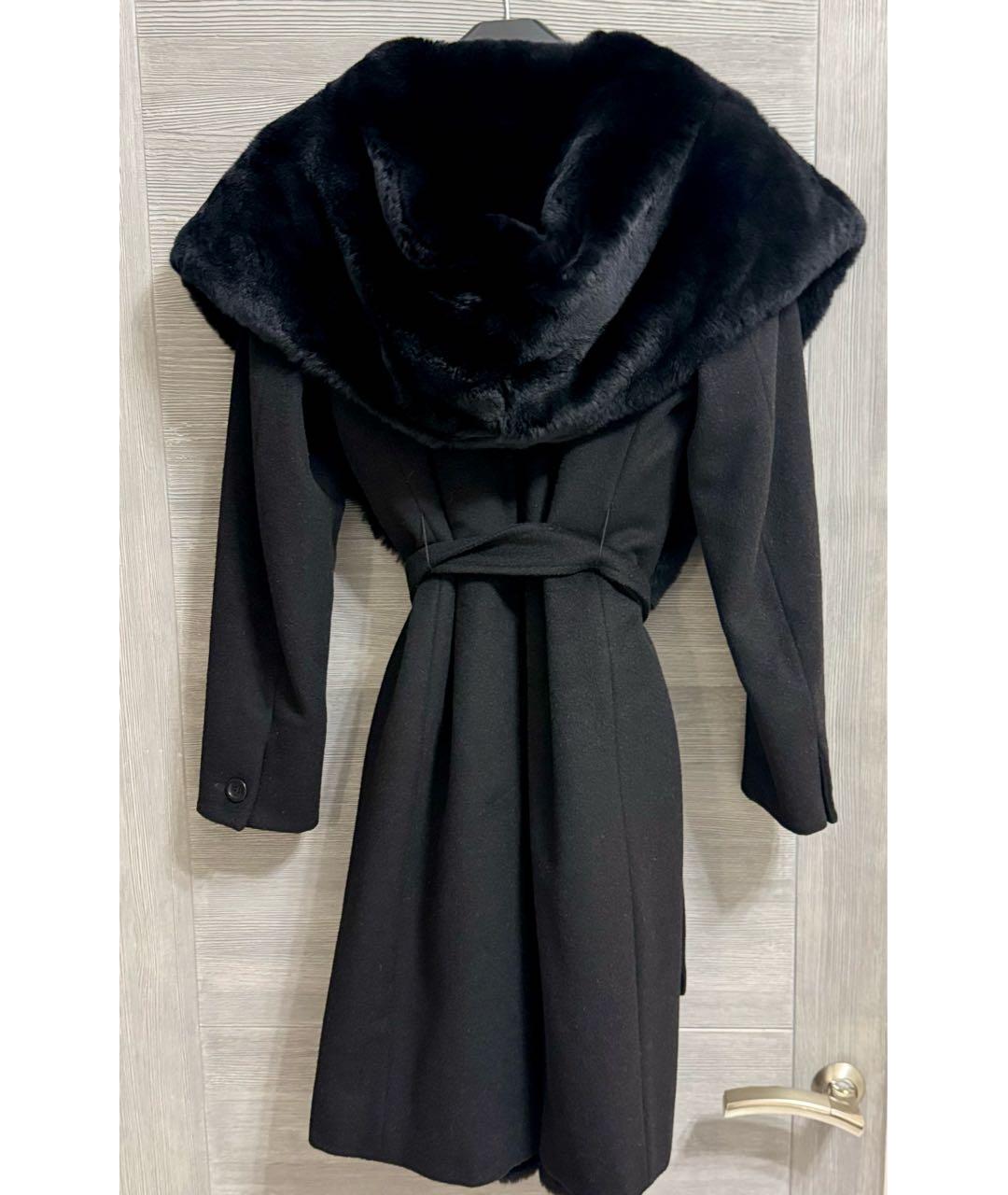 MAX MARA Черное шерстяное пальто, фото 2