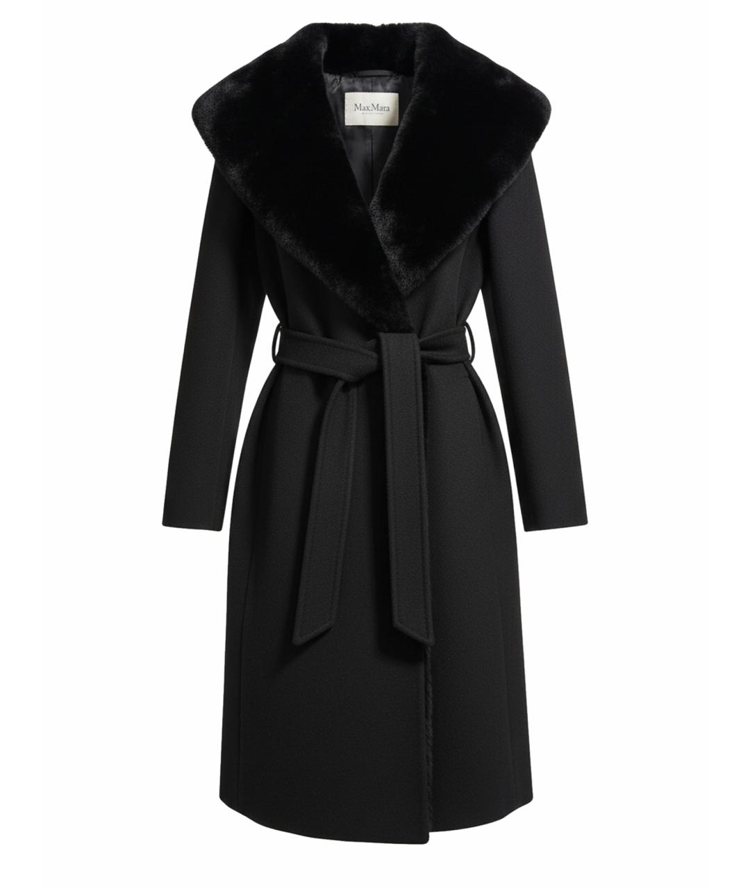 MAX MARA Черное шерстяное пальто, фото 1