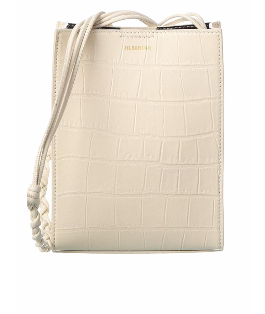 JIL SANDER Бежевая кожаная сумка через плечо, фото 1