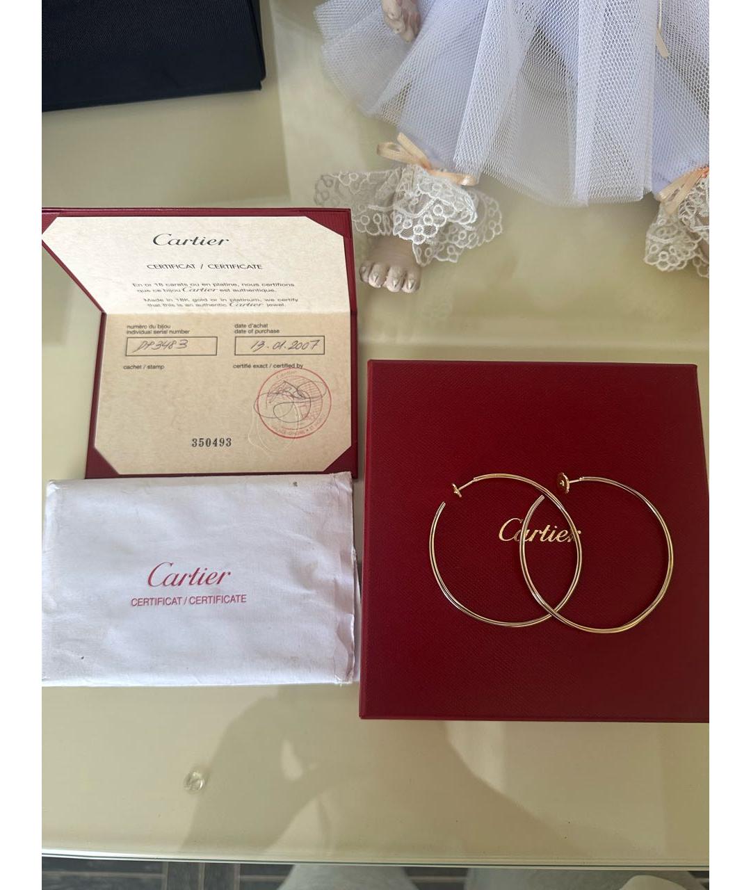 CARTIER Желтые серьги из желтого золота, фото 2