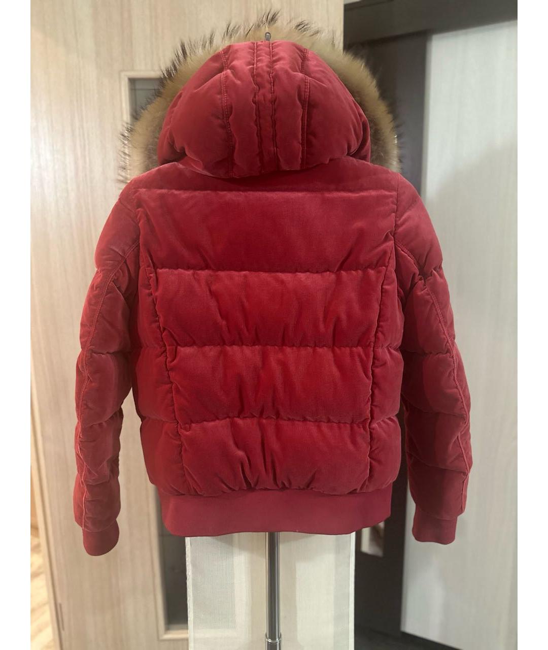 PARAJUMPERS Красный велюровый пуховик, фото 2