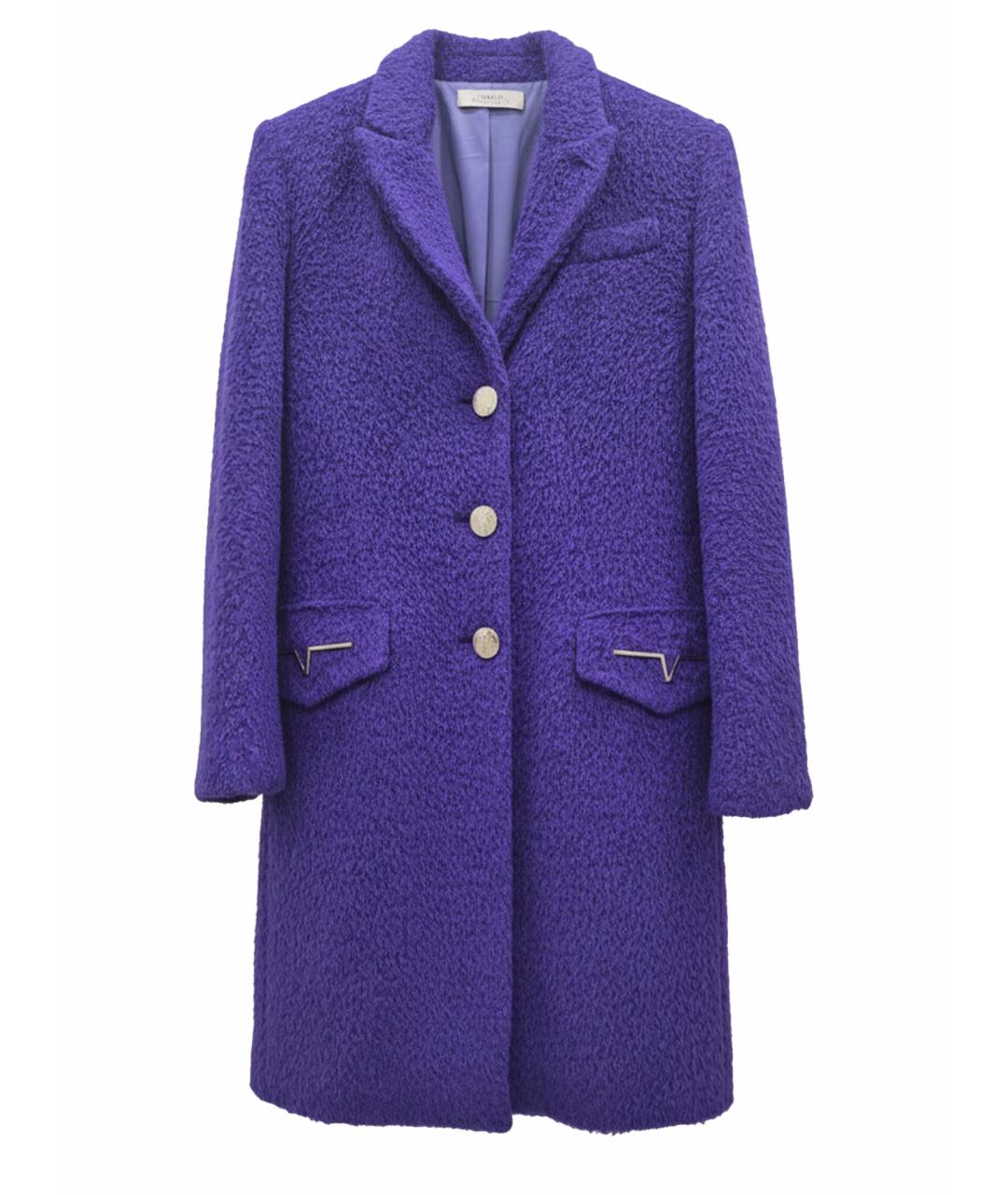 VERSACE COLLECTION Фиолетовое меховое пальто, фото 1