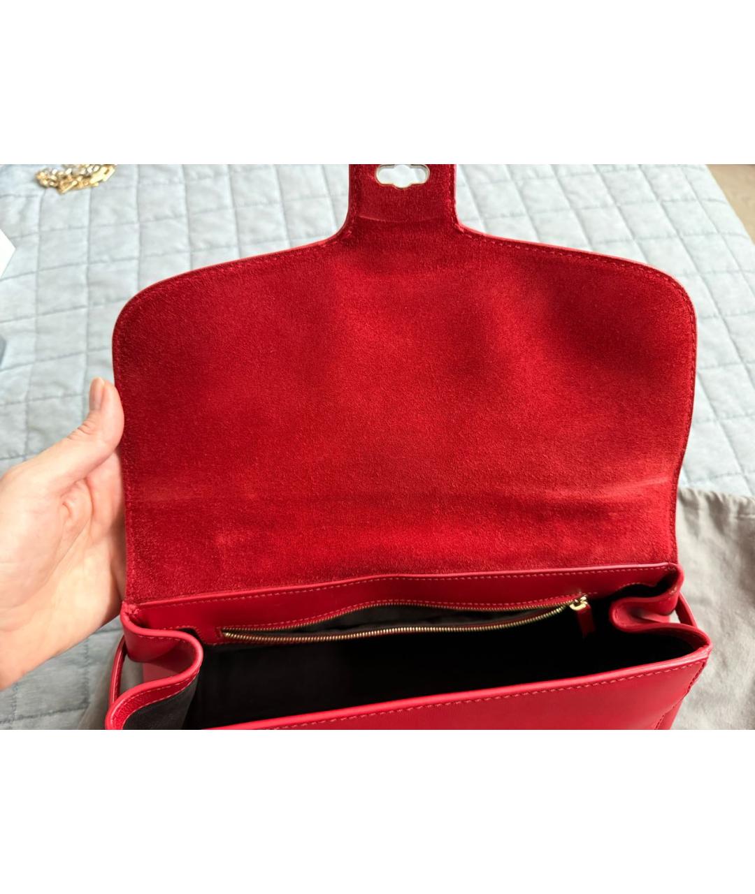 MULBERRY Красная кожаная сумка через плечо, фото 6