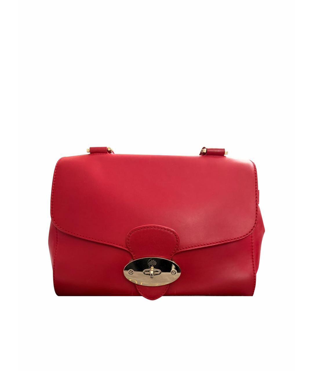 MULBERRY Красная кожаная сумка через плечо, фото 1