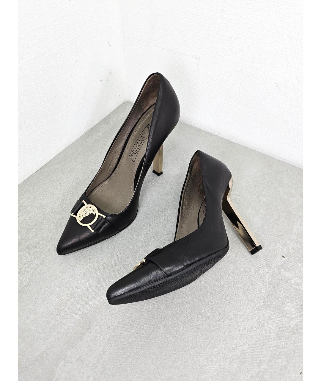 VERSACE COLLECTION Черные кожаные туфли, фото 7