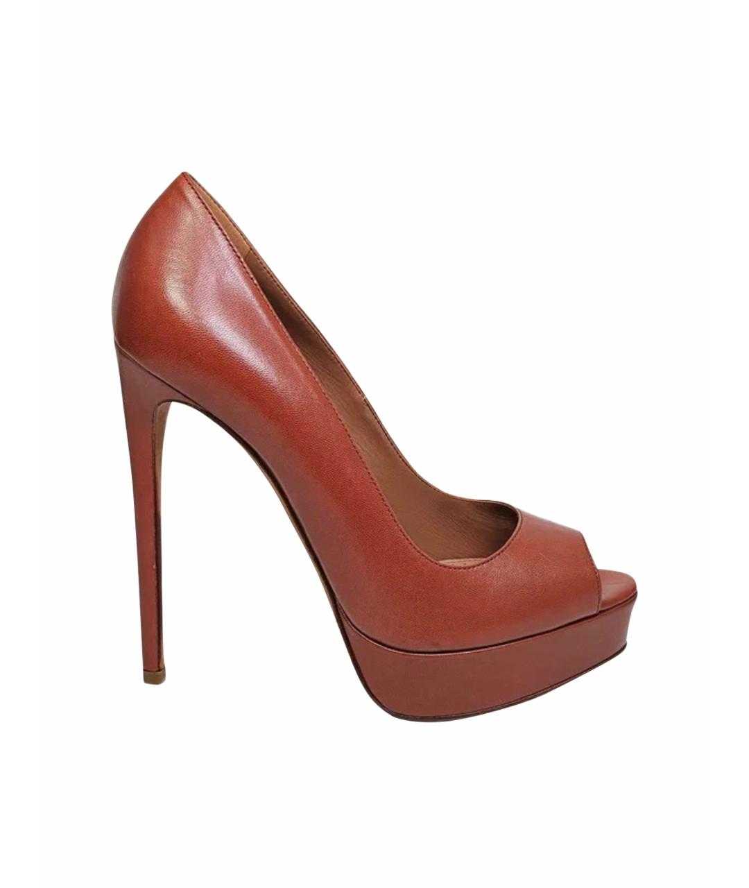 ALAIA Коричневые кожаные туфли, фото 1