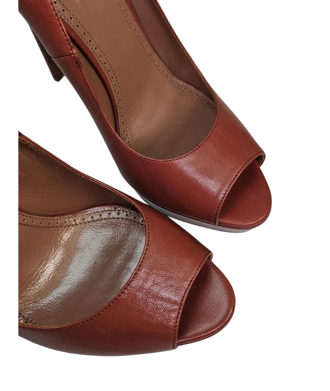 ALAIA Коричневые кожаные туфли, фото 6
