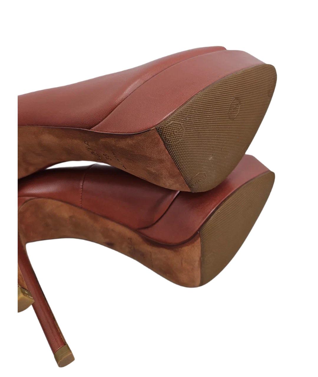 ALAIA Коричневые кожаные туфли, фото 7