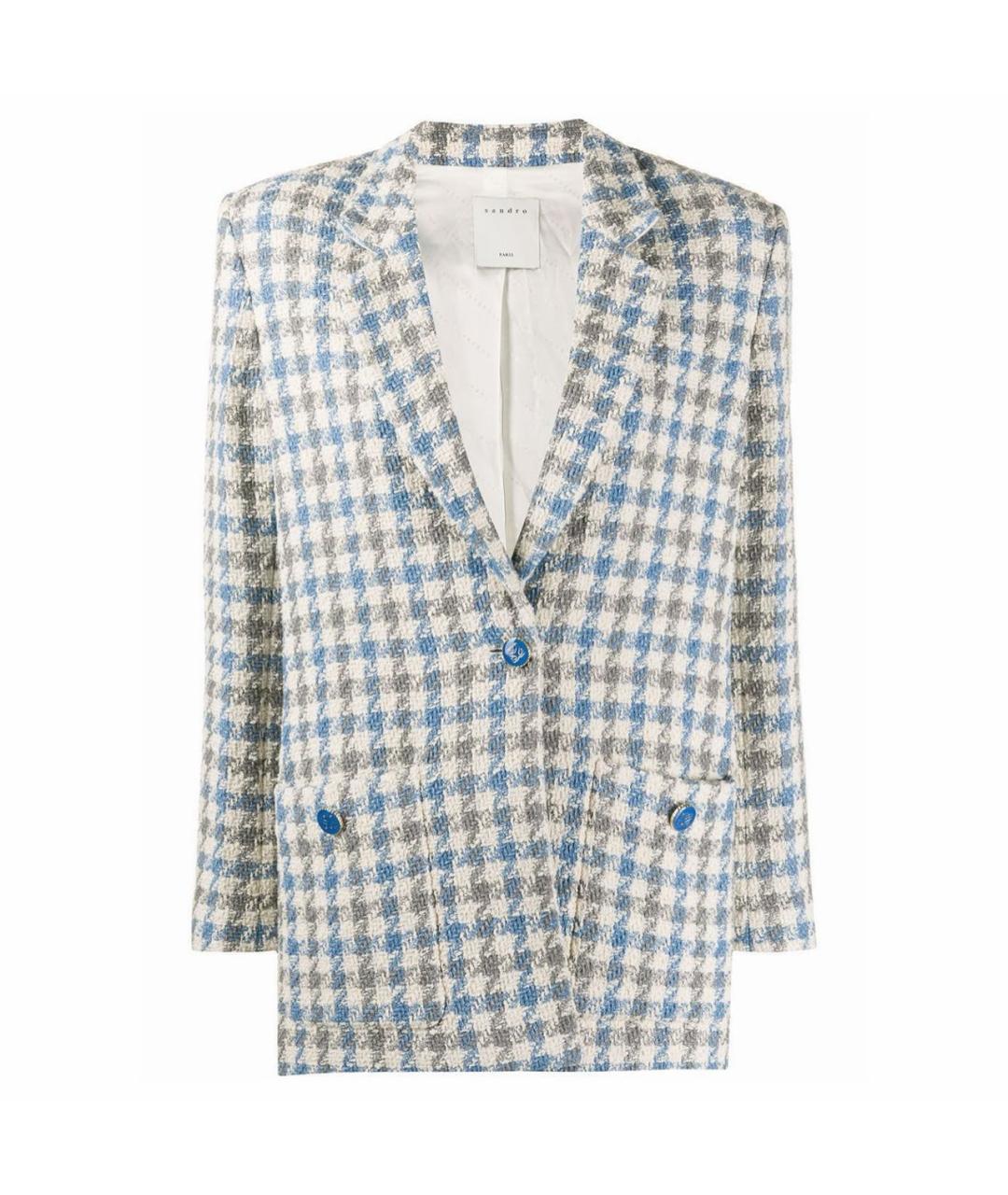 SANDRO Мульти хлопковый жакет/пиджак, фото 9