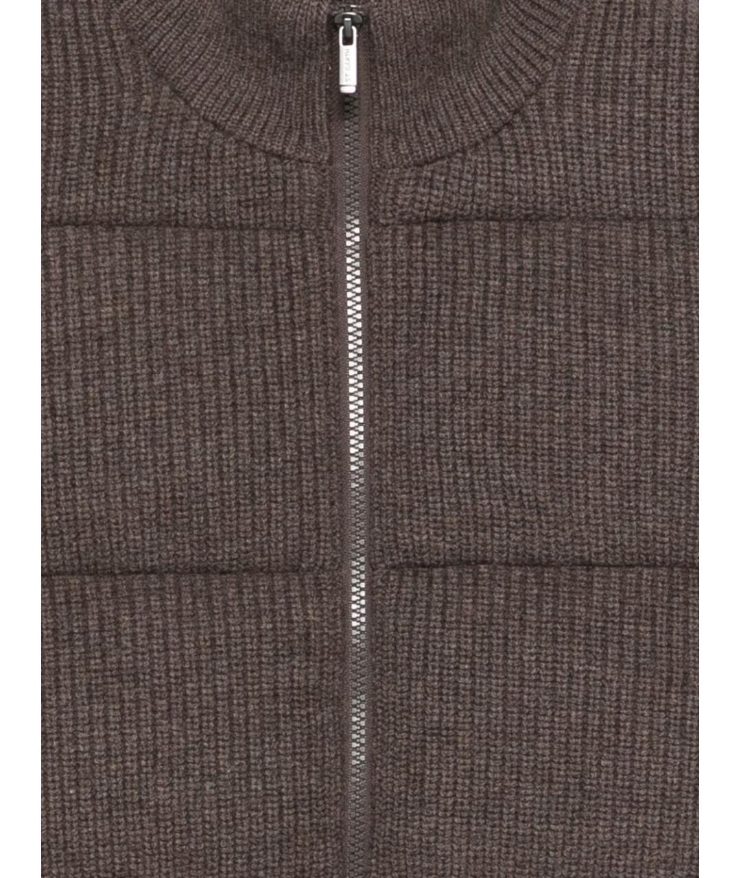 MC2 SAINT BARTH Коричневый шерстяной жилет, фото 2