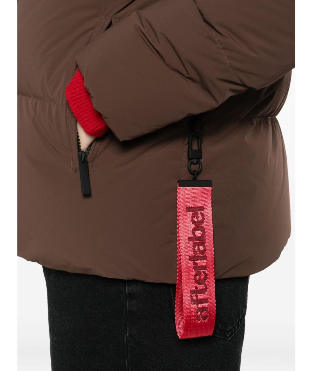 AFTER LABEL Коричневый полиамидовый пуховик, фото 5