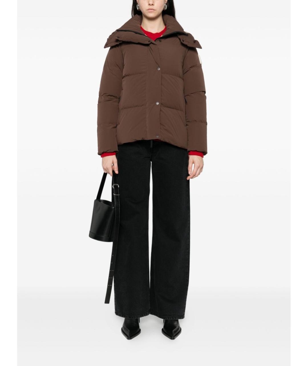 AFTER LABEL Коричневый полиамидовый пуховик, фото 2