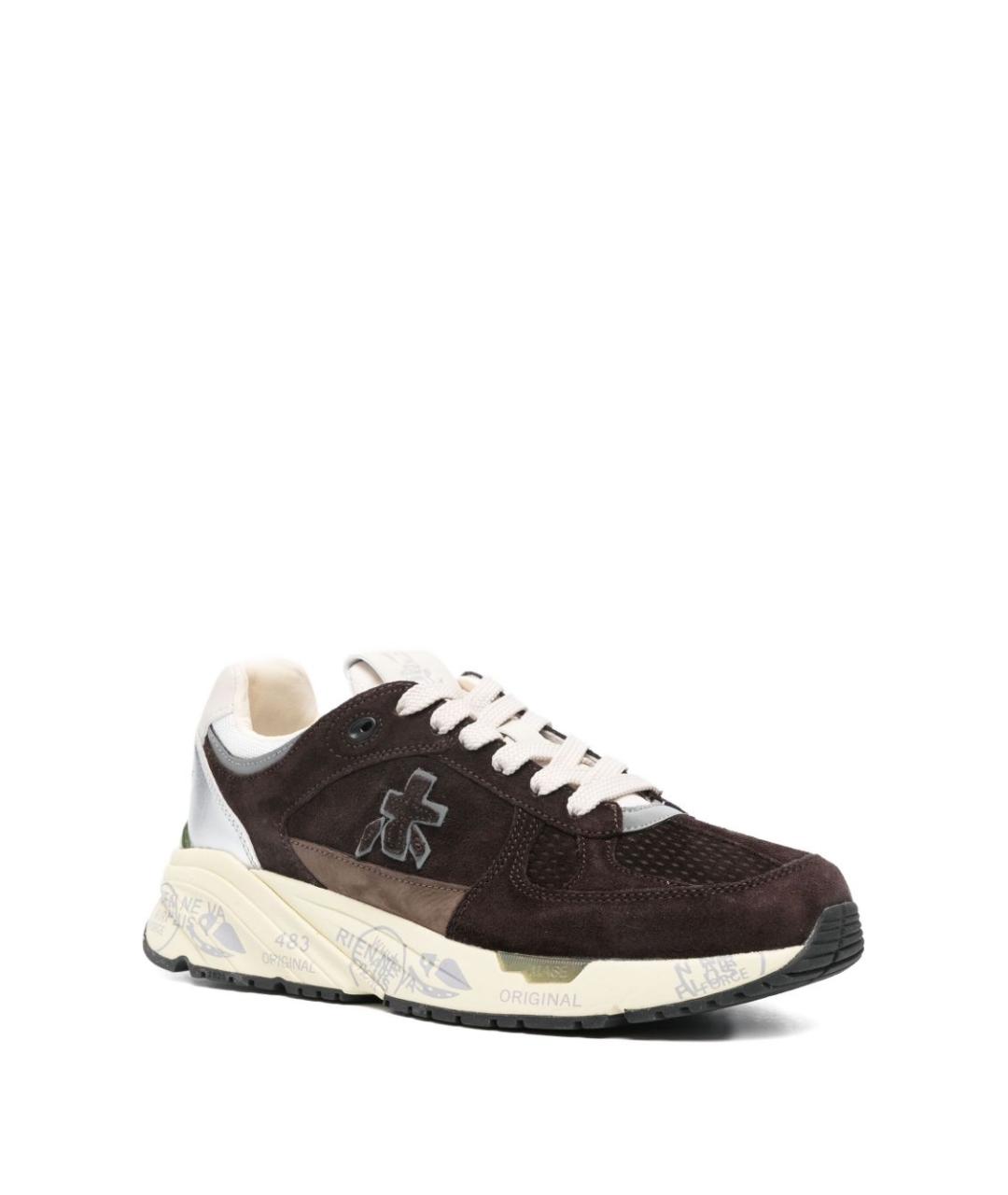 PREMIATA Коричневые замшевые кроссовки, фото 3