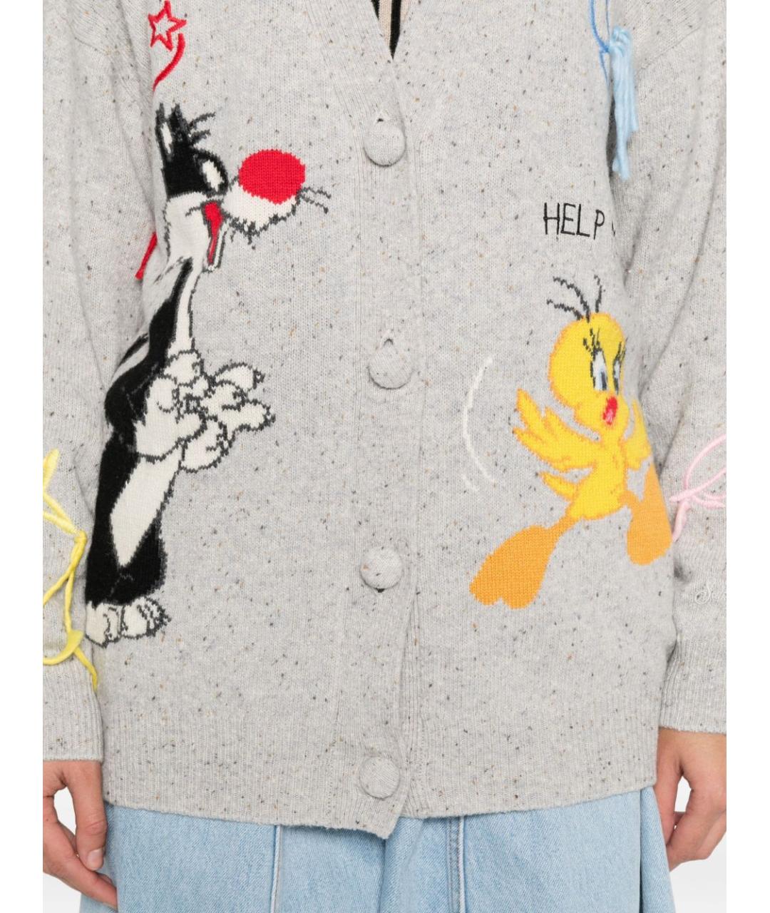 MC2 SAINT BARTH Серый шерстяной кардиган, фото 4