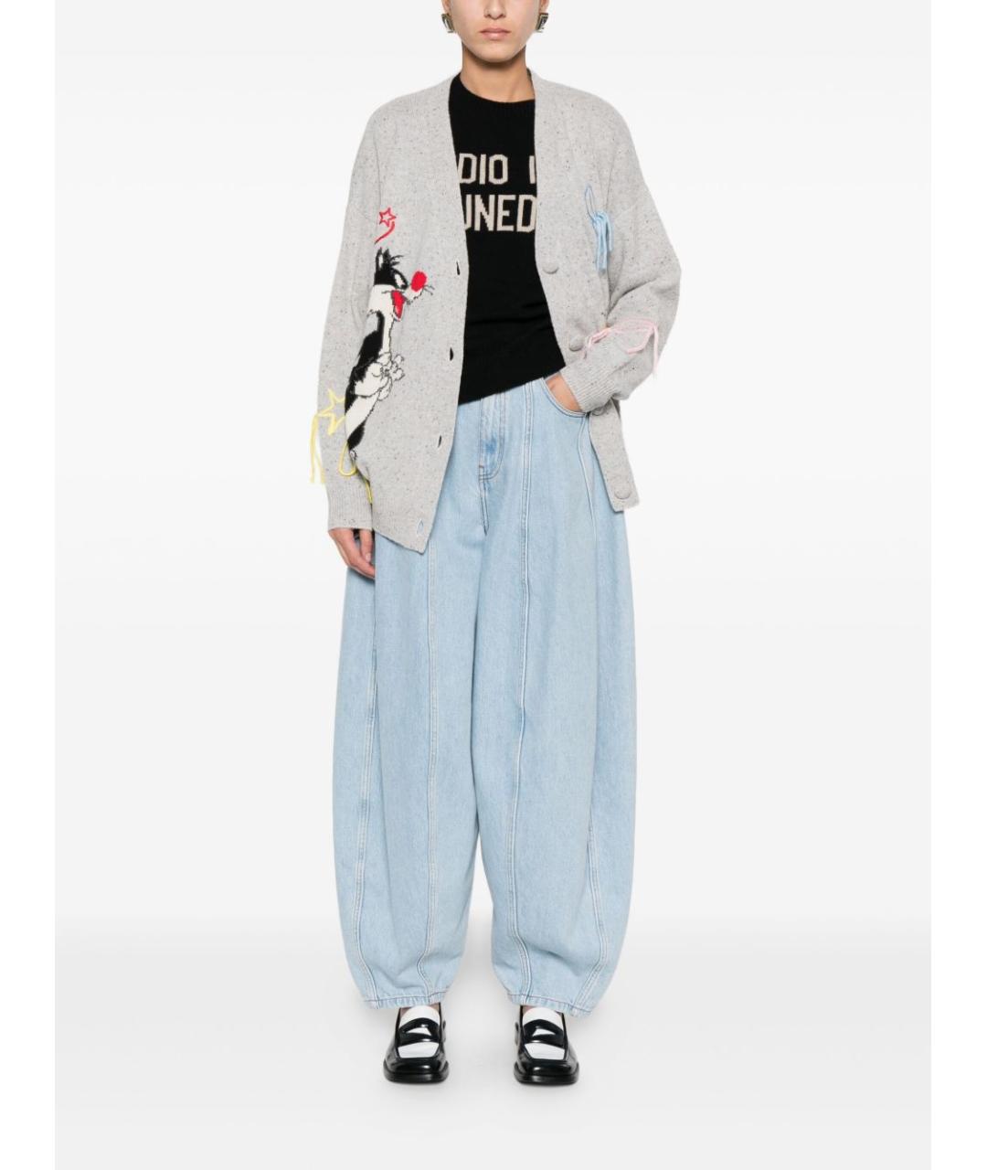 MC2 SAINT BARTH Серый шерстяной кардиган, фото 5