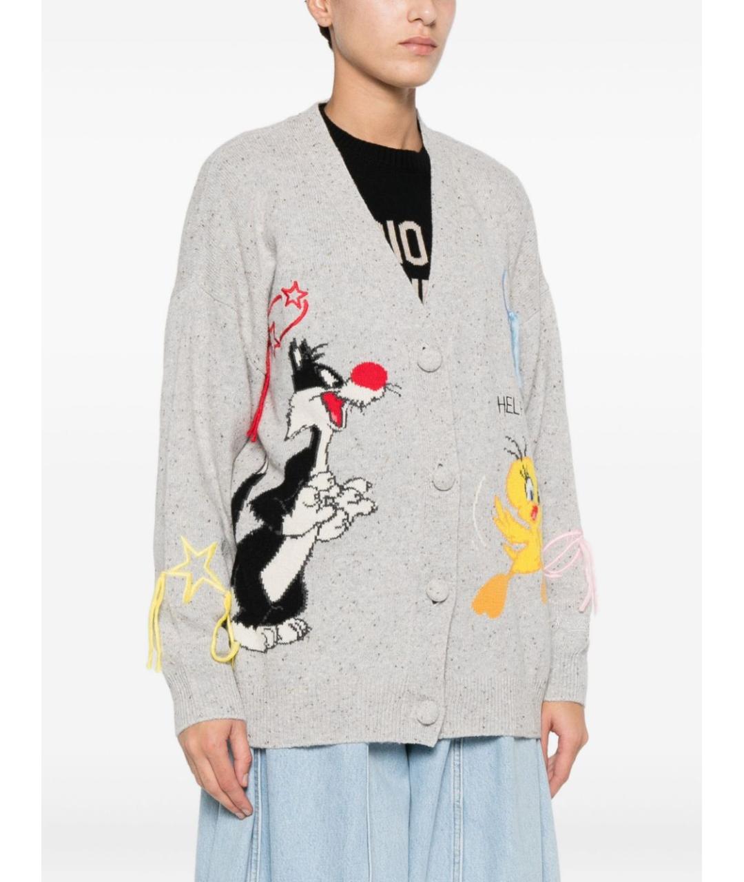 MC2 SAINT BARTH Серый шерстяной кардиган, фото 3