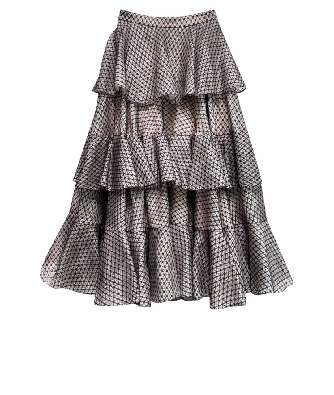 ALEXANDER MCQUEEN Бежевая полиэстеровая юбка миди, фото 1