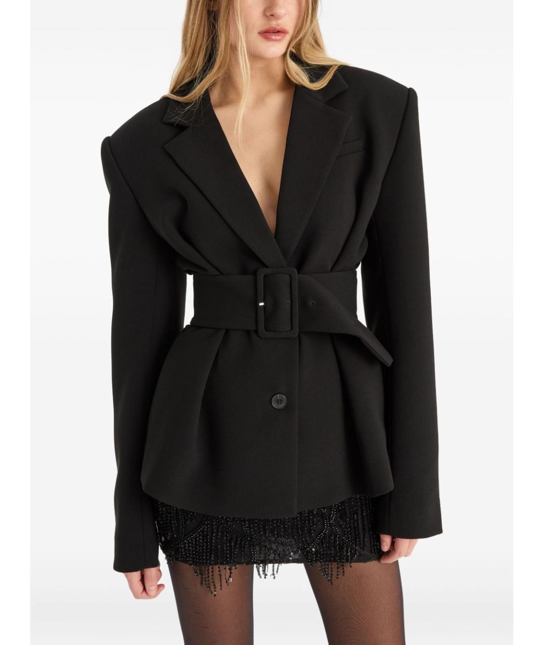 ROTATE Черный полиэстеровый жакет/пиджак, фото 3