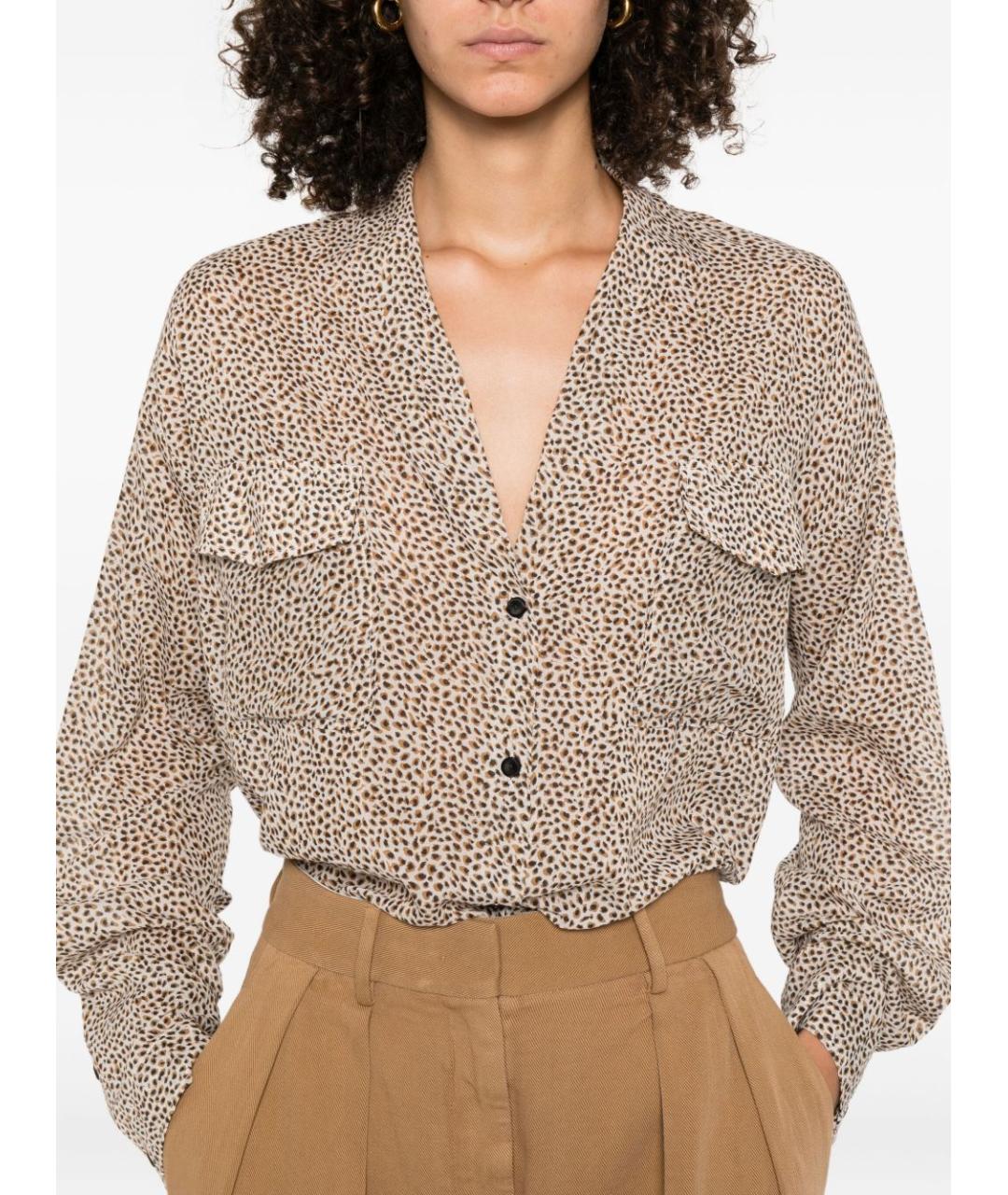 FORTE FORTE Коричневая хлопковая рубашка, фото 4