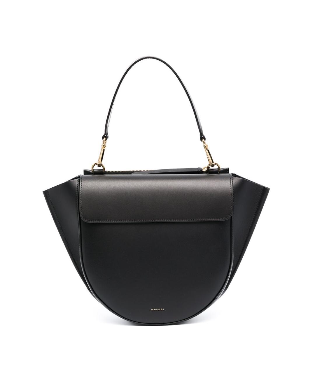 WANDLER Черная кожаная сумка через плечо, фото 1