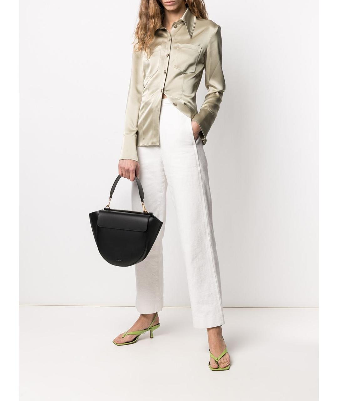 WANDLER Черная кожаная сумка через плечо, фото 2