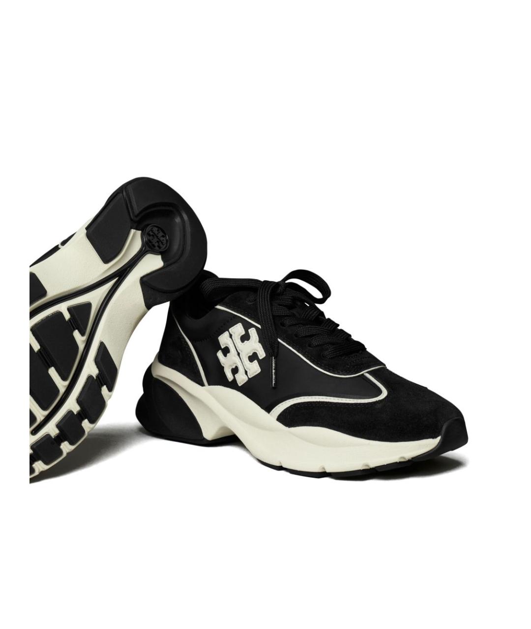 TORY BURCH Черные кожаные кроссовки, фото 3