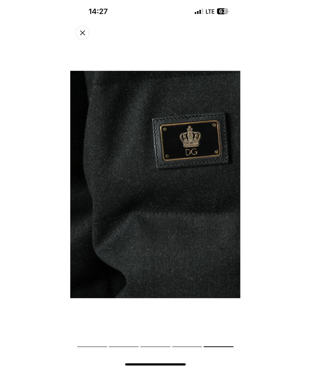 DOLCE&GABBANA Серая шерстяная куртка, фото 6