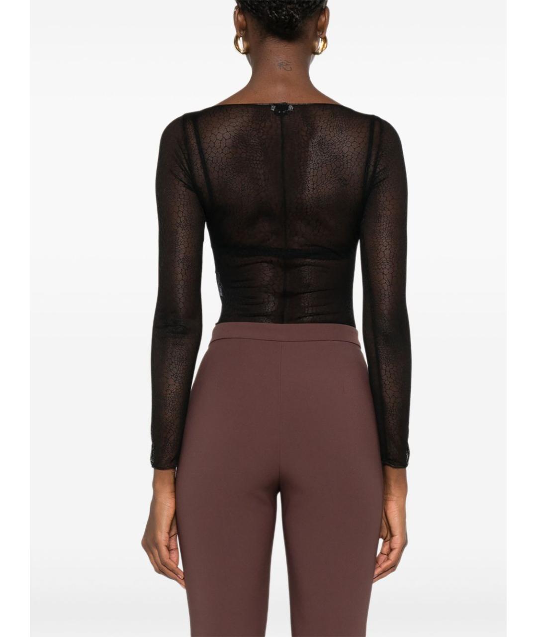 ELISABETTA FRANCHI Черное полиамидовое боди, фото 5