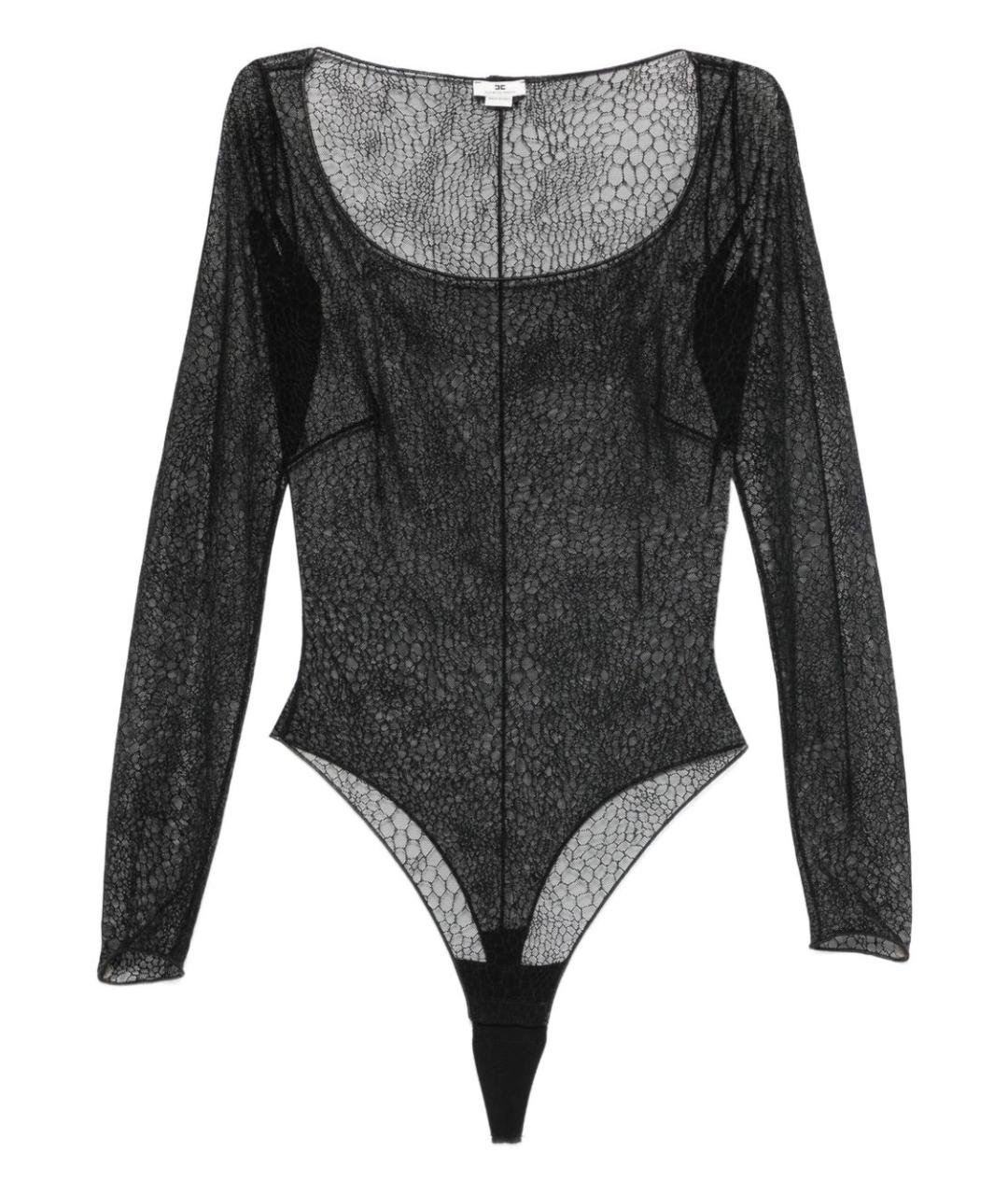 ELISABETTA FRANCHI Черное полиамидовое боди, фото 1