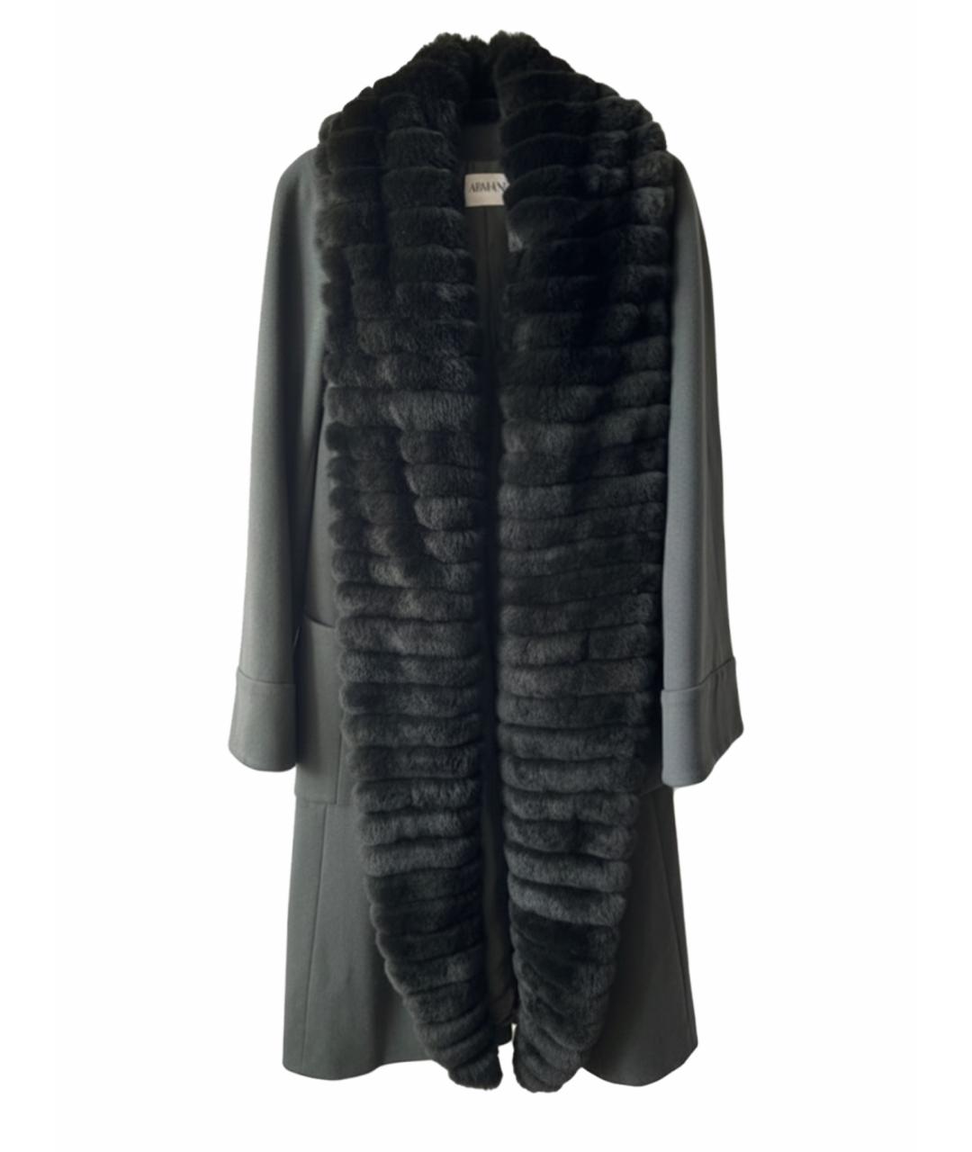 ARMANI COLLEZIONI Серое кашемировое пальто, фото 1