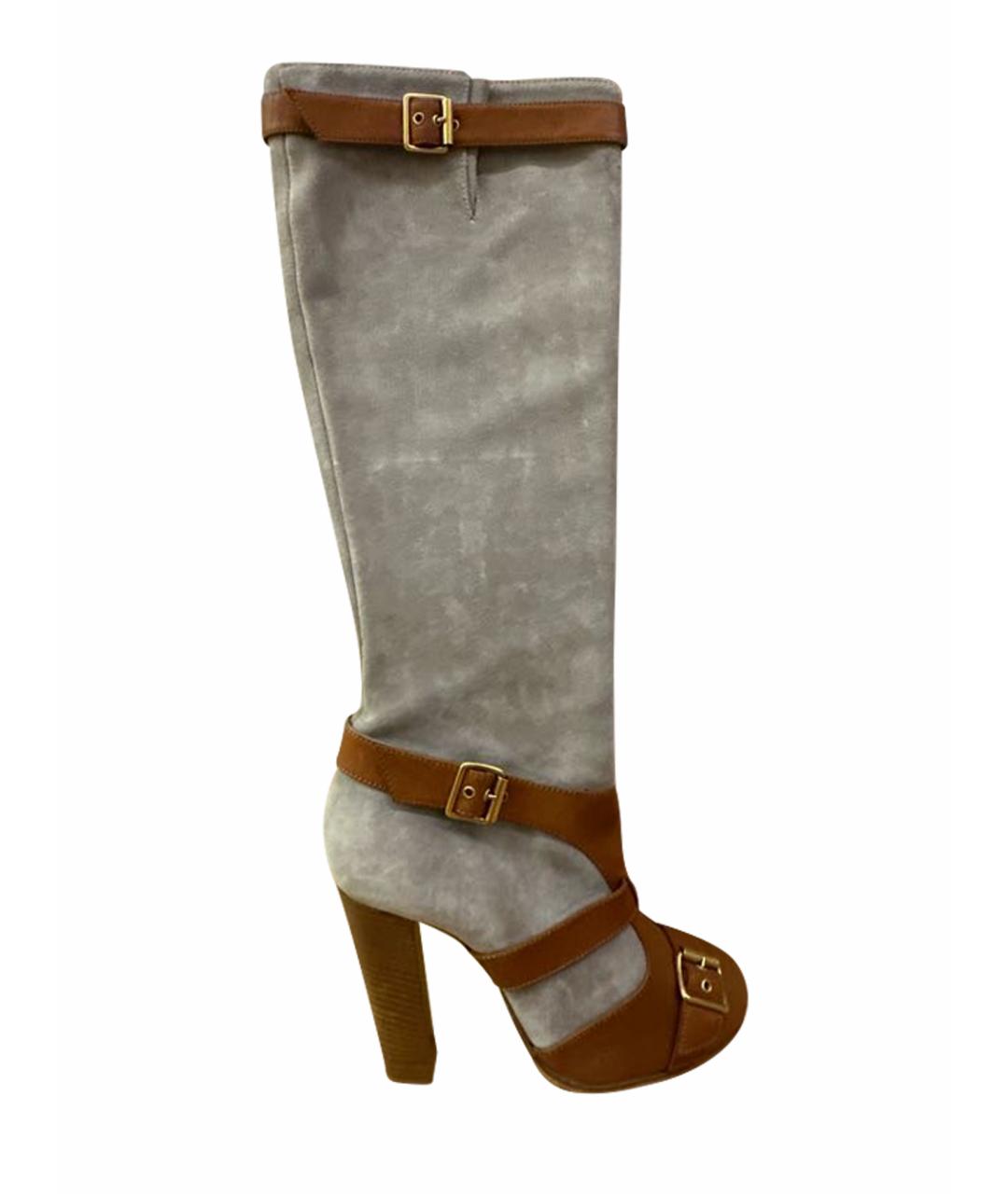 ESCADA Серые нубуковые сапоги, фото 1