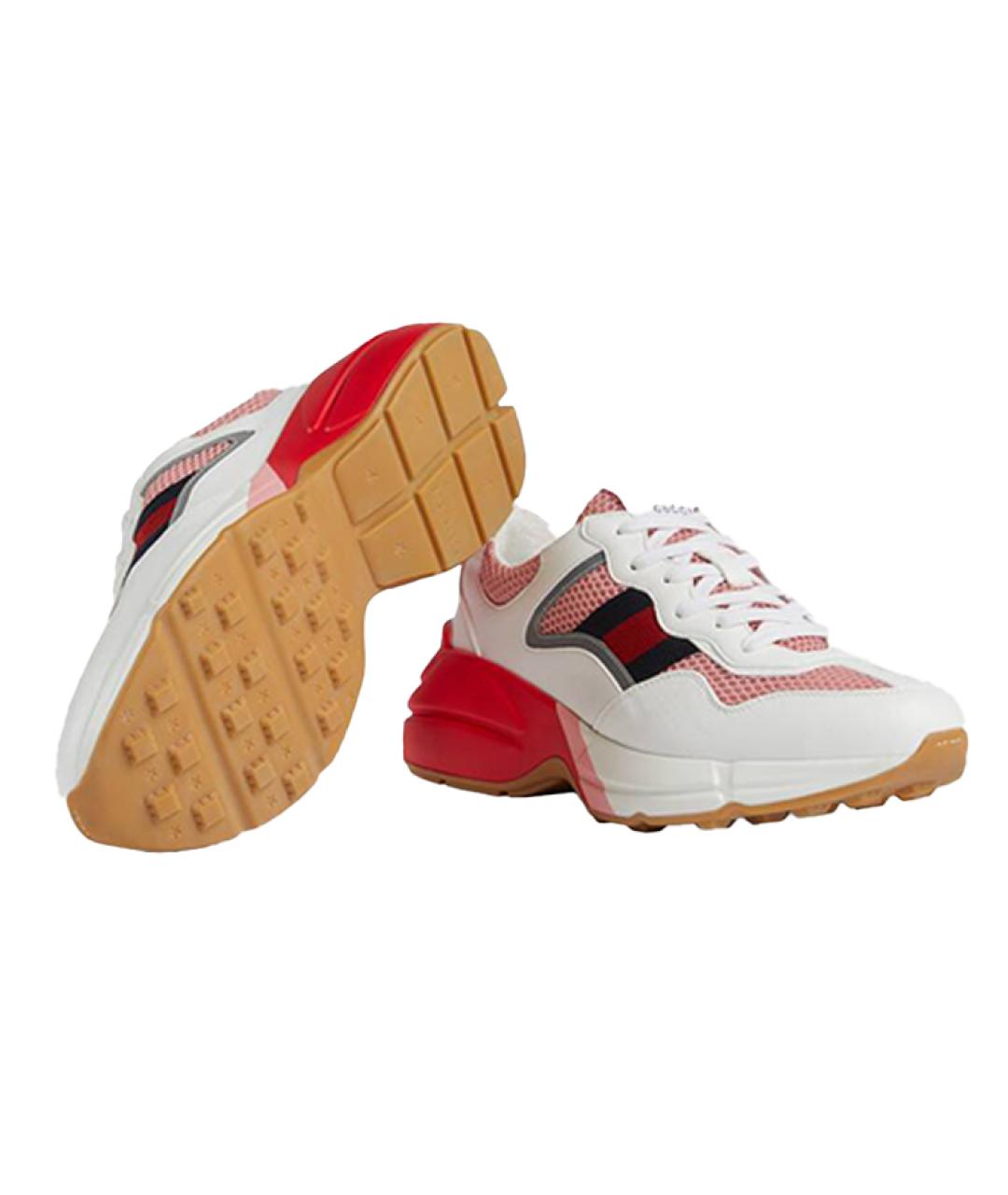 GUCCI Белые синтетические кроссовки, фото 5