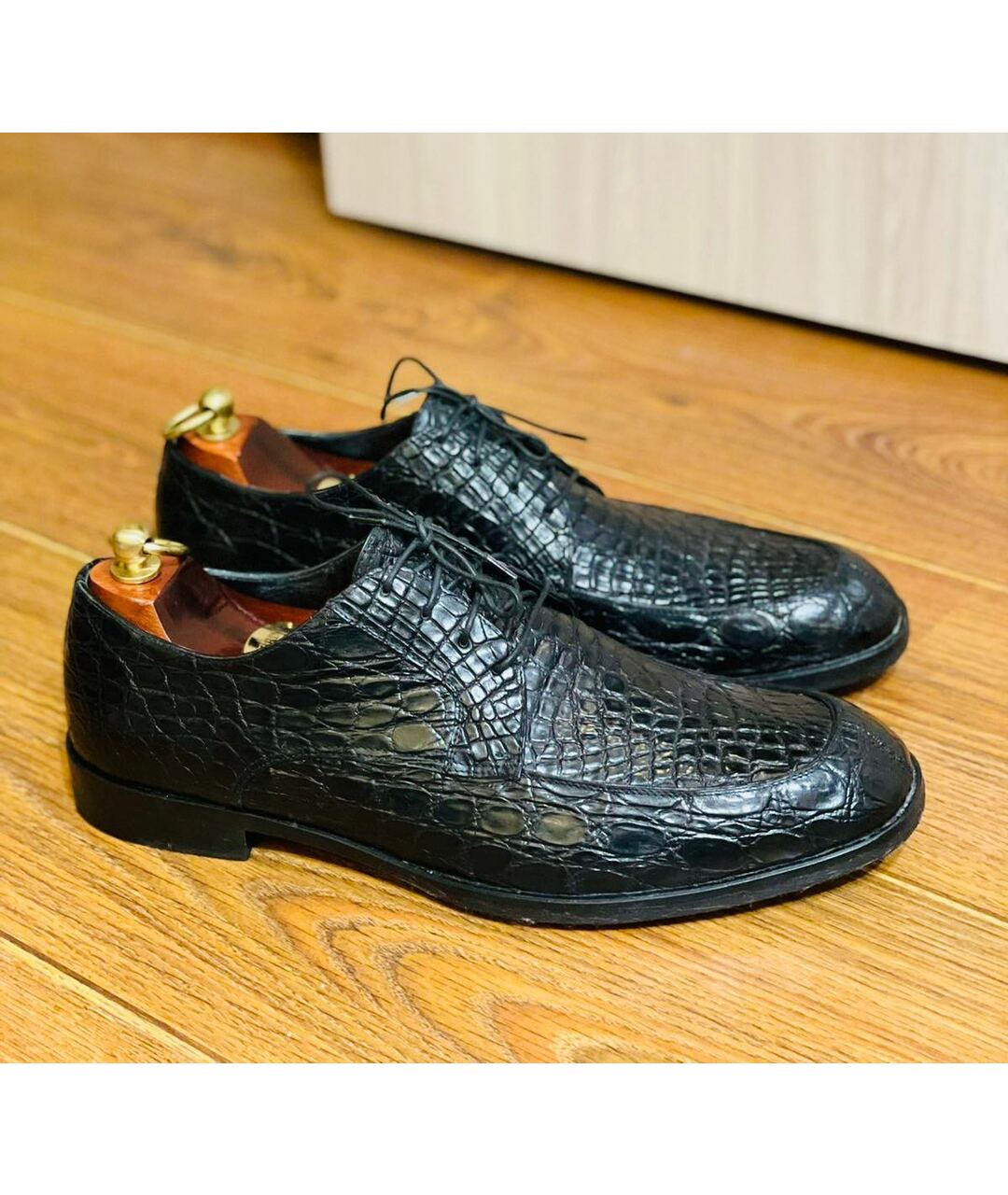 ERMENEGILDO ZEGNA Черные туфли из экзотической кожи, фото 8