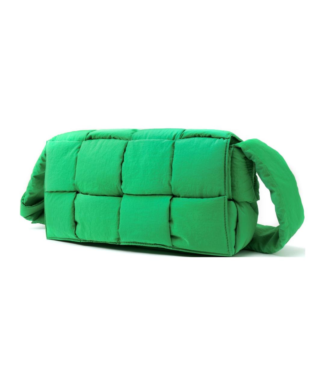 BOTTEGA VENETA Зеленая тканевая сумка на плечо, фото 2