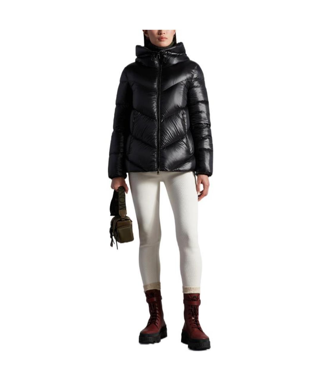 MONCLER Черный пуховик, фото 2