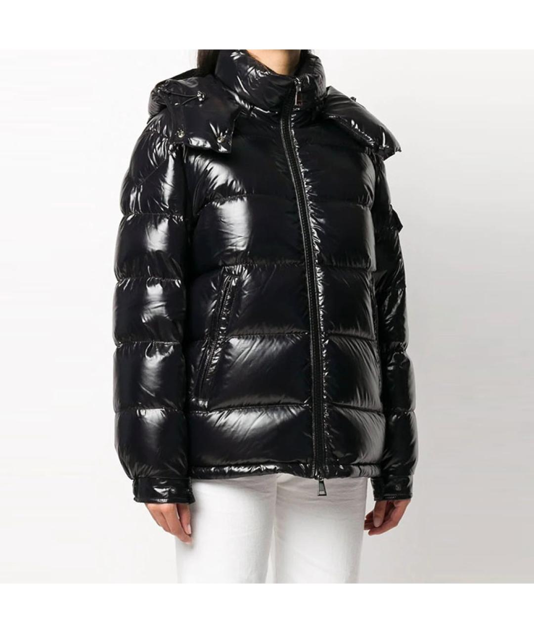 MONCLER Черный пуховик, фото 3