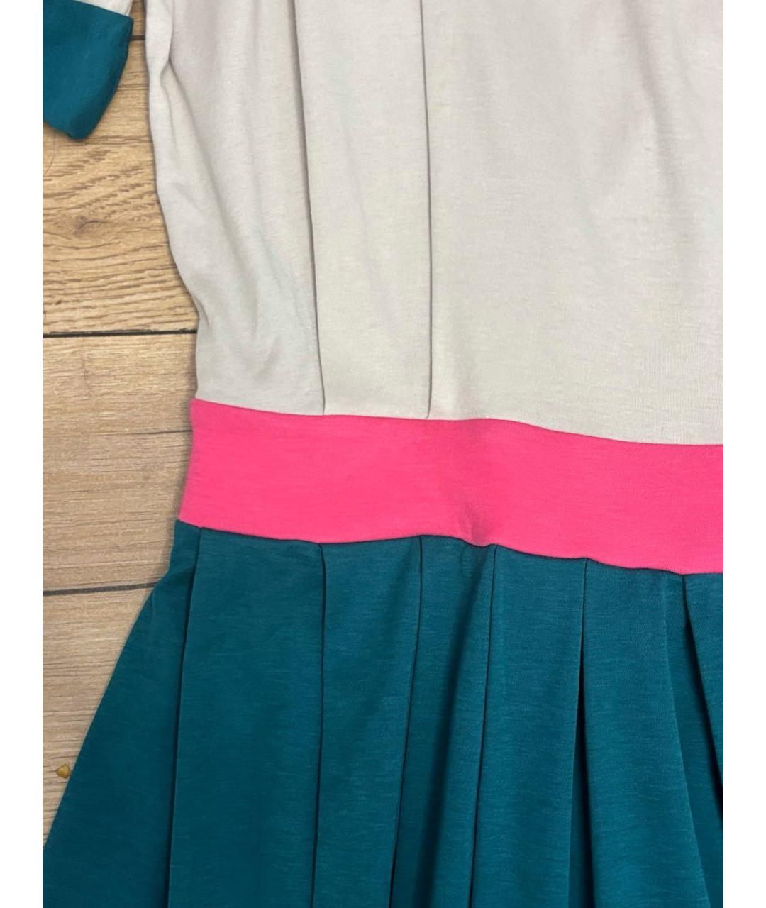 KENZO Зеленые хлопковое коктейльное платье, фото 4