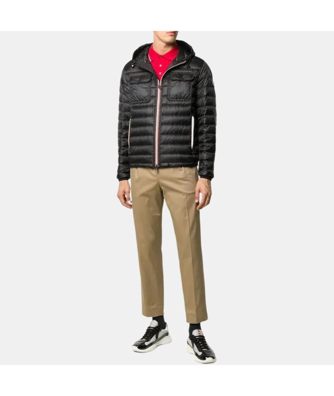 MONCLER Черный пуховик, фото 2