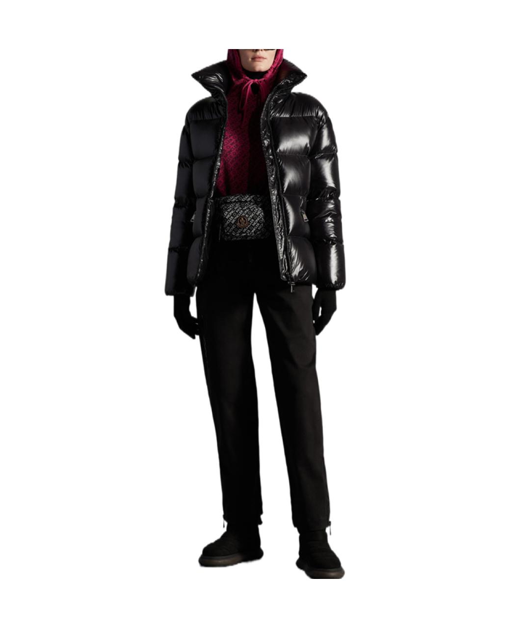 MONCLER Черный пуховик, фото 2