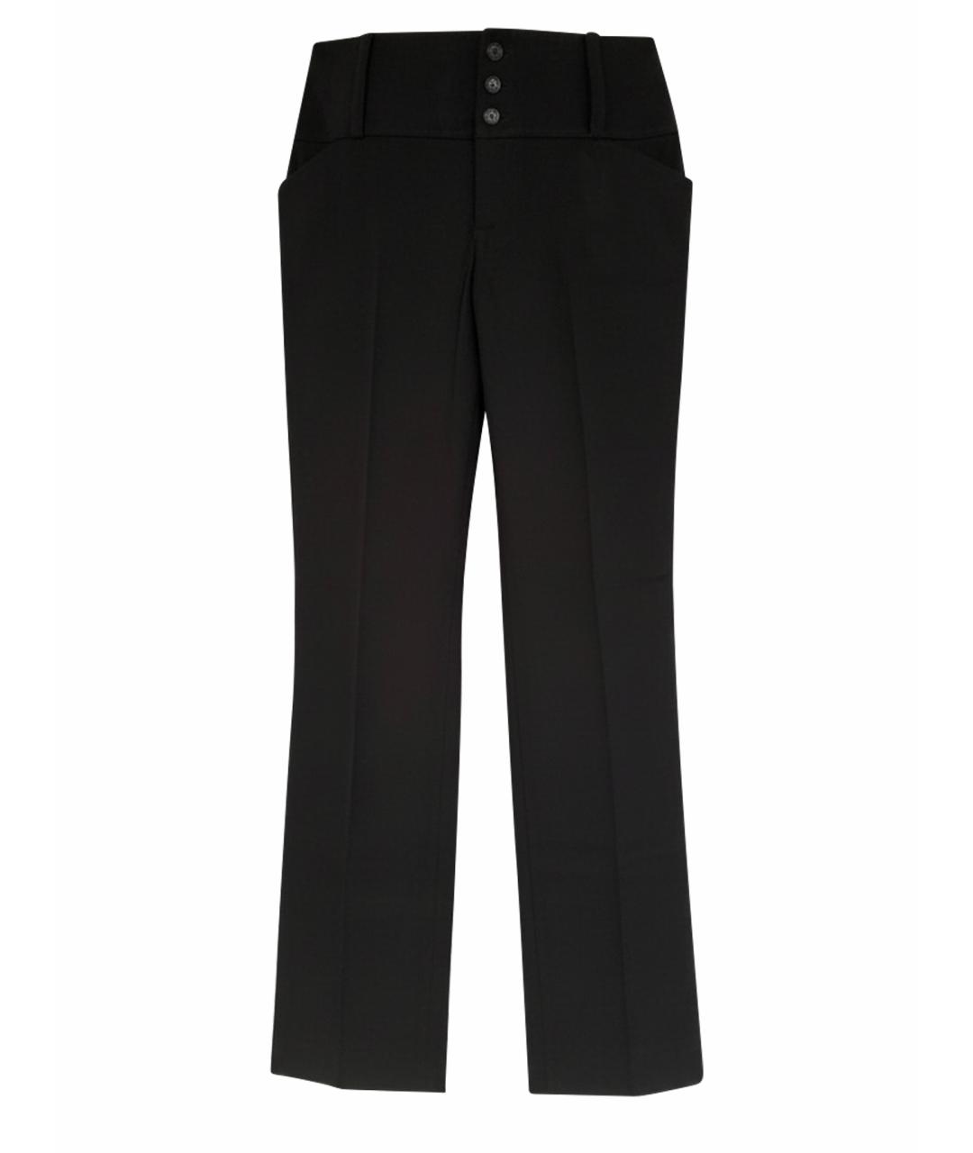 DOLCE&GABBANA Черные хлопко-эластановые прямые брюки, фото 1