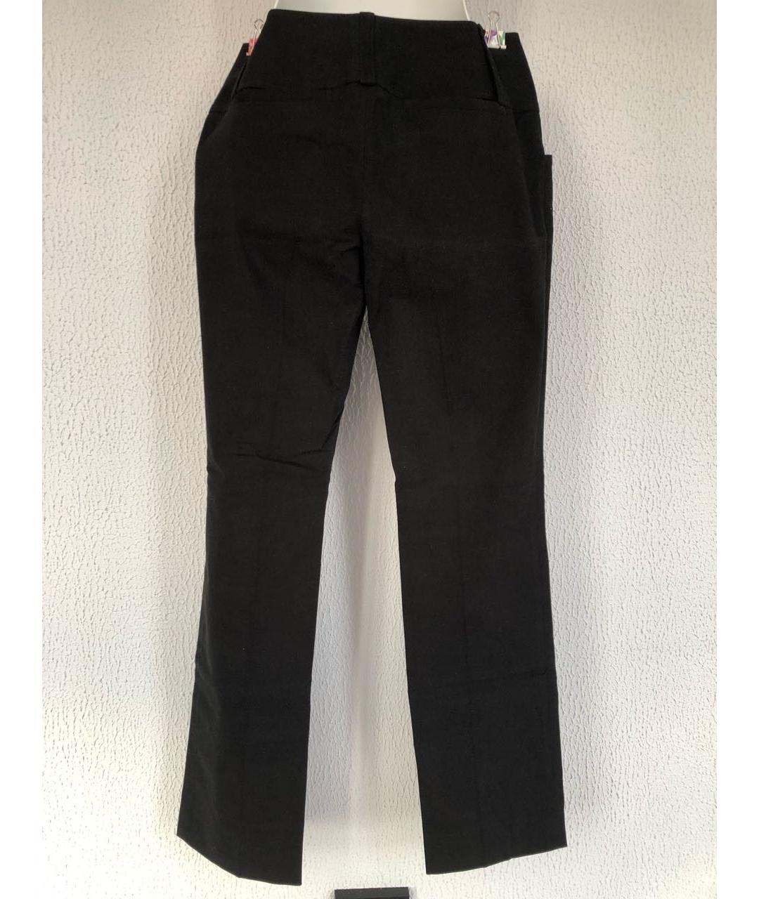 DOLCE&GABBANA Черные хлопко-эластановые прямые брюки, фото 2