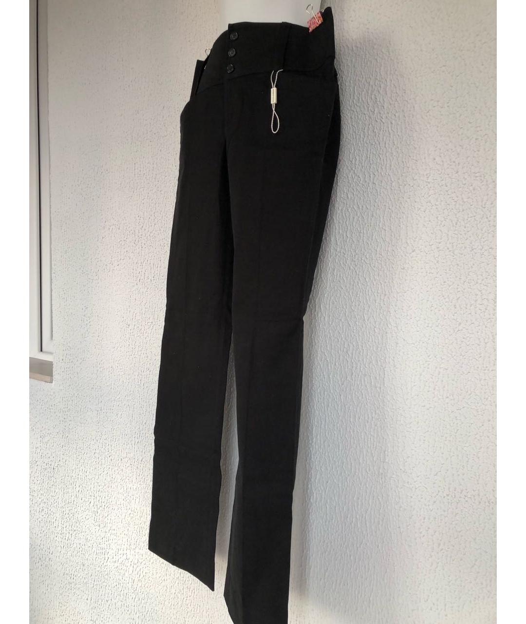 DOLCE&GABBANA Черные хлопко-эластановые прямые брюки, фото 4