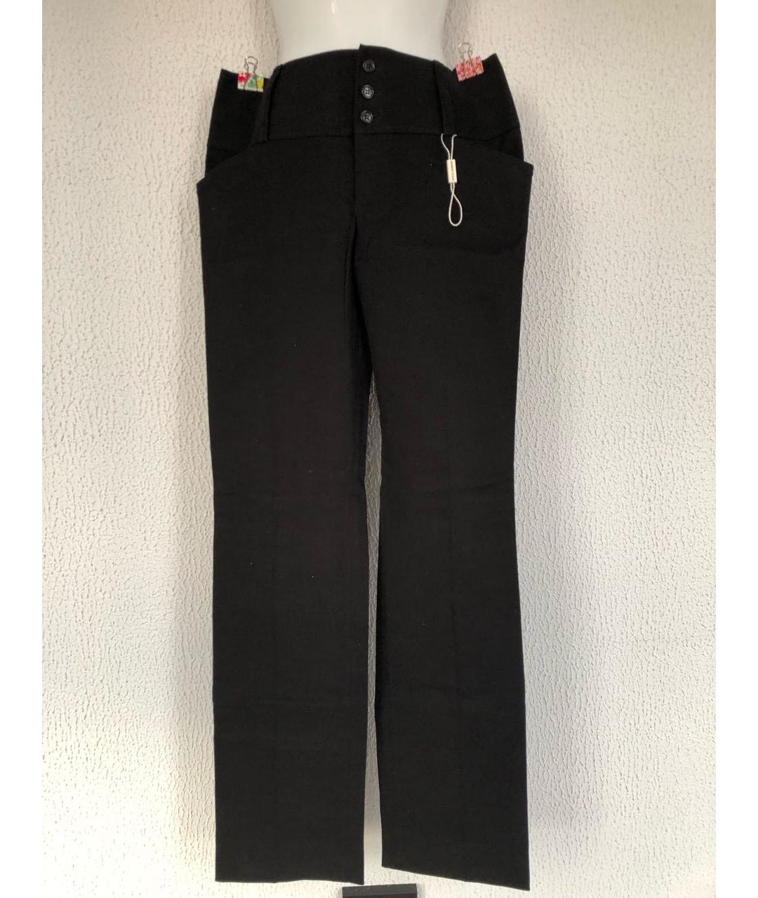 DOLCE&GABBANA Черные хлопко-эластановые прямые брюки, фото 8