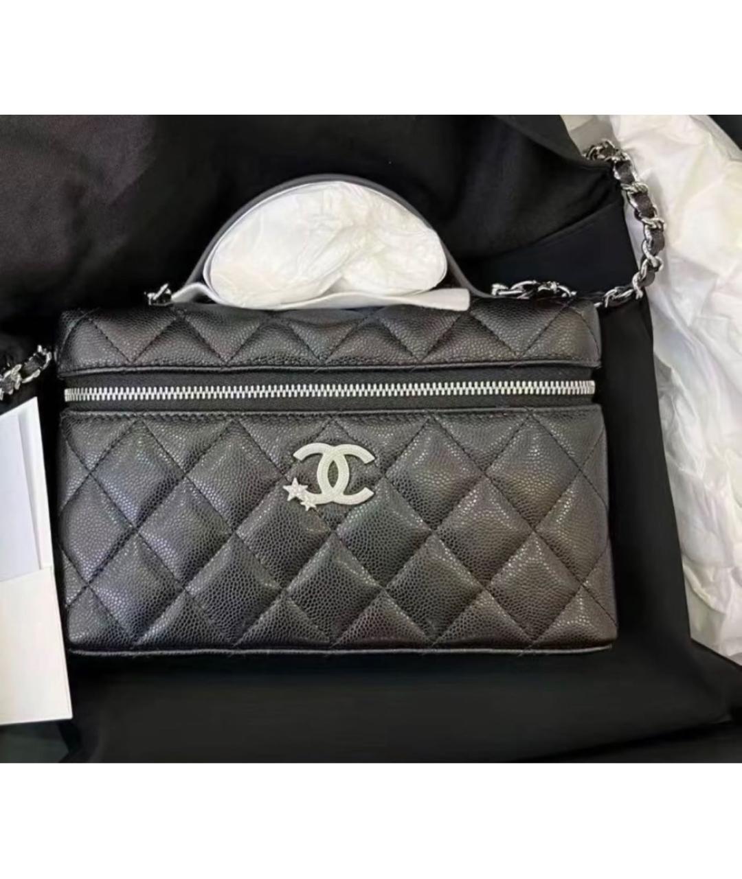 CHANEL Черная кожаная сумка через плечо, фото 5