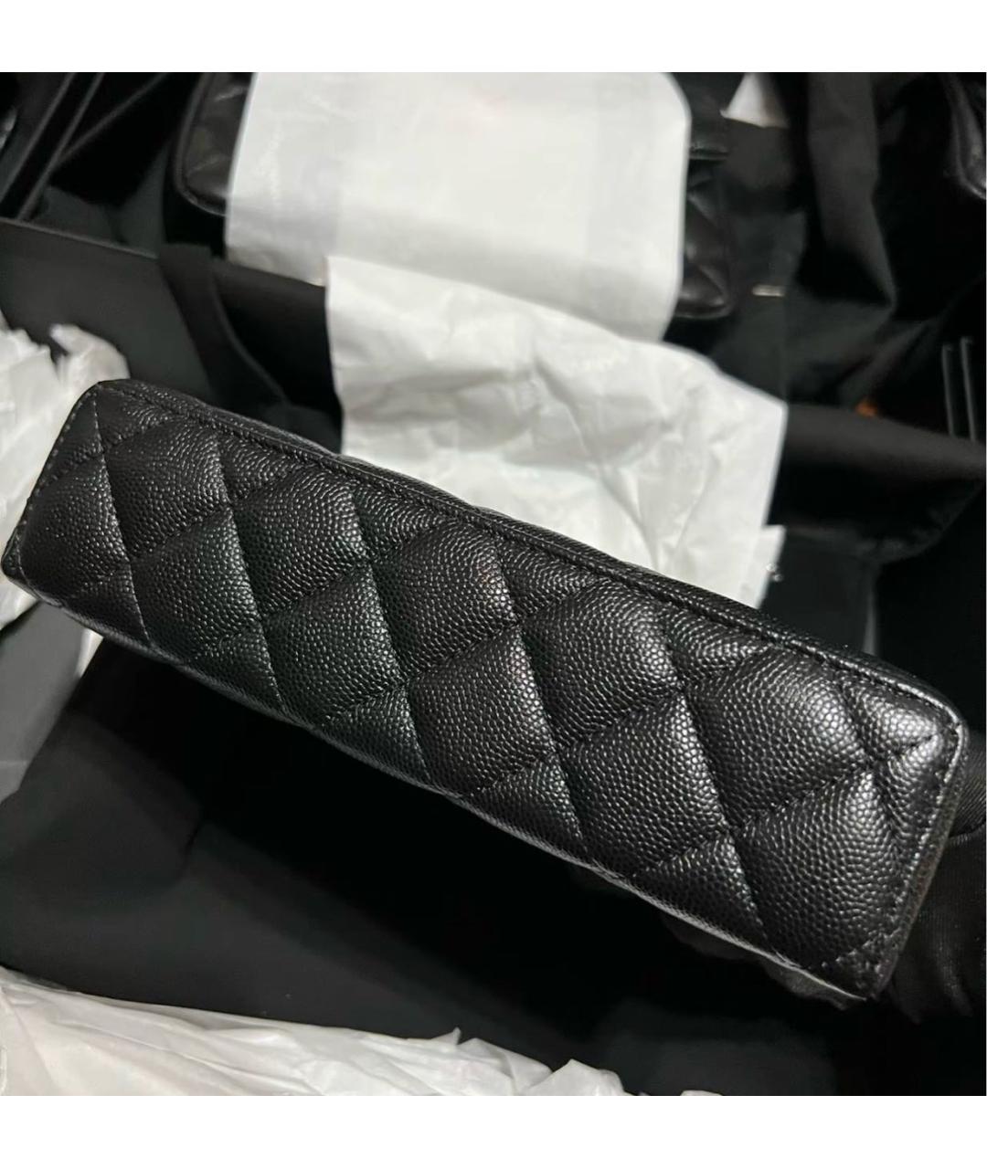 CHANEL Черная кожаная сумка через плечо, фото 8