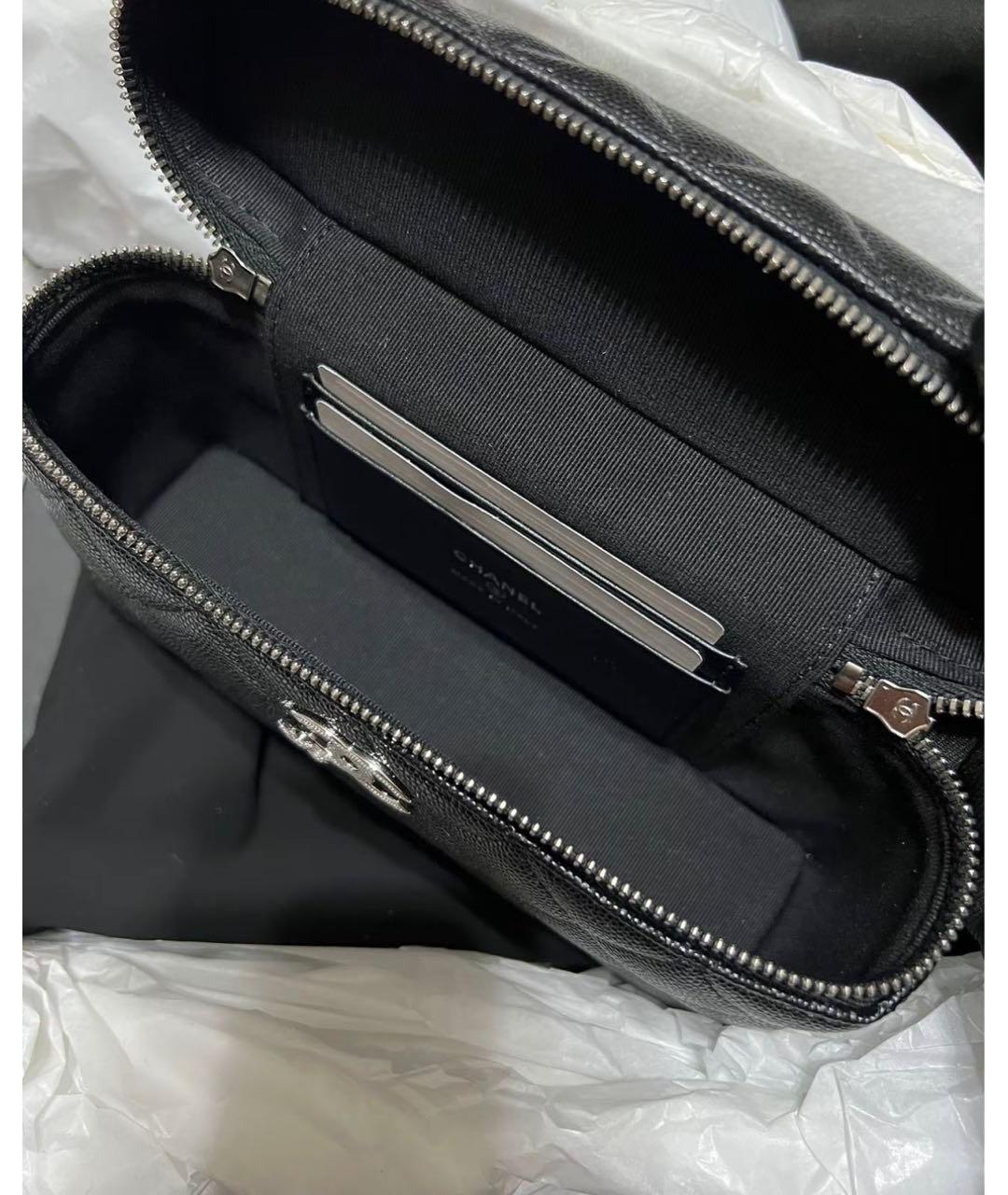 CHANEL Черная кожаная сумка через плечо, фото 6