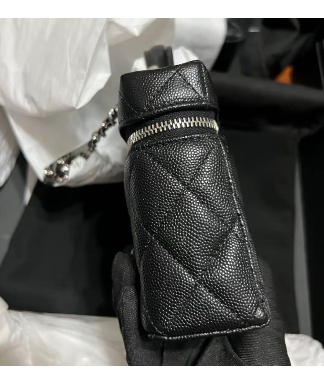 CHANEL Черная кожаная сумка через плечо, фото 7