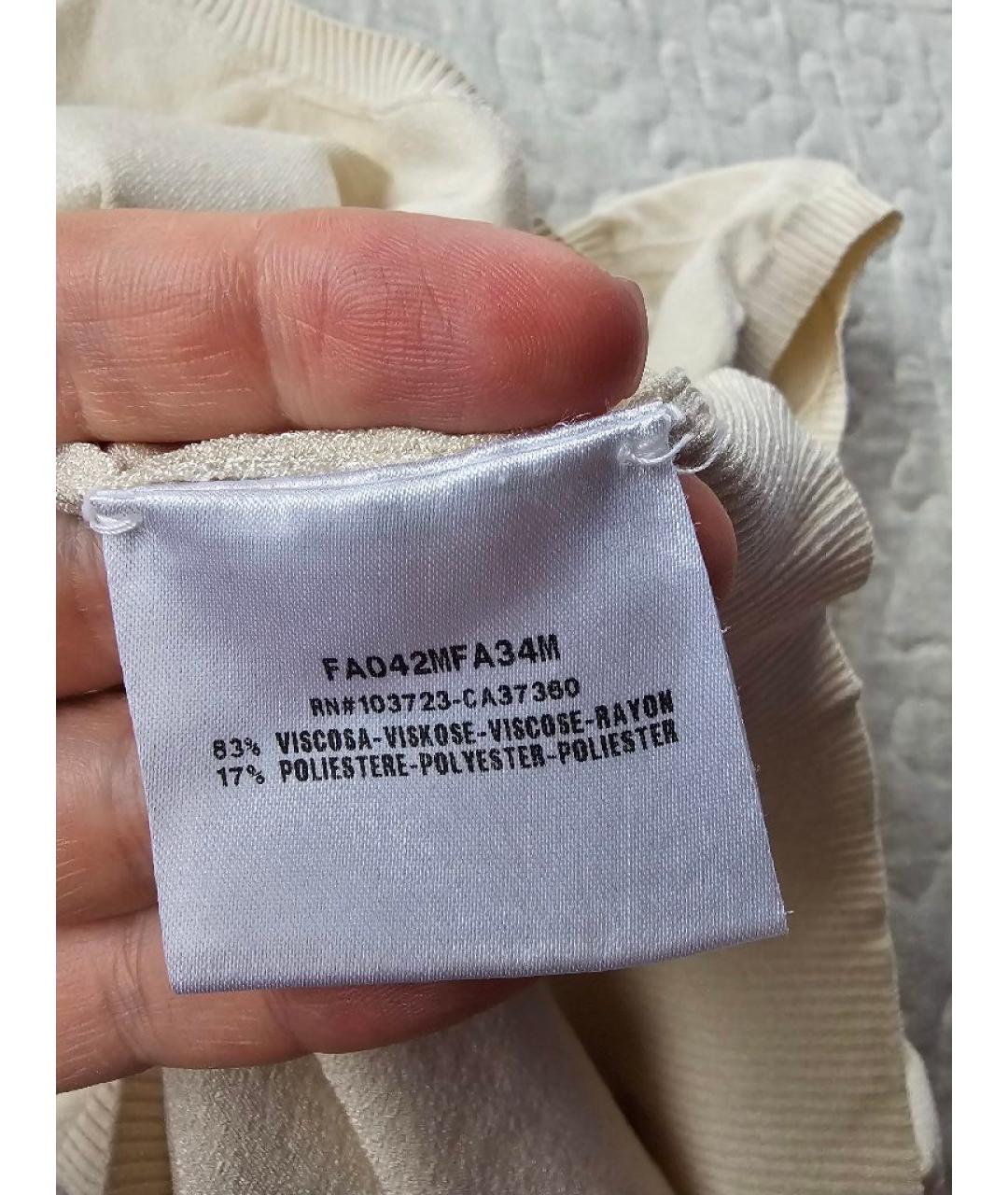 GIORGIO ARMANI Бежевая вискозная жилетка, фото 4